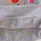 Grey Reindeer Applique Ruffle Top