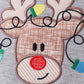 Grey Reindeer Applique Top