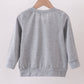 Grey Reindeer Applique Top