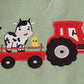 Green Camouflage Cow Tractor Applique Pants Set