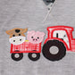 Camouflage Farm Tractor Applique Pants Set