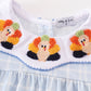 Blue Thanksgiving Turkey French Knot Dress