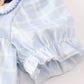 Blue Thanksgiving Turkey French Knot Dress