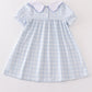 Blue Thanksgiving Turkey French Knot Dress