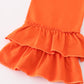 Forest Velvet Pumpkin Embroidery Girl Set