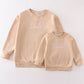 Gray Thankful Fleece Mom&Me Sweatshirt