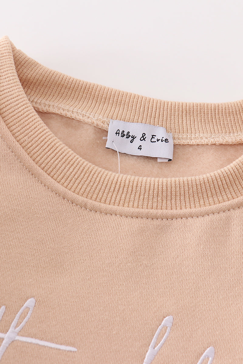 Gray Thankful Fleece Mom&Me Sweatshirt