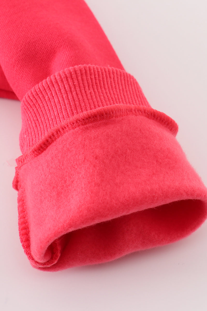 Red Mama&Mini Applique Fleece Mom&Me Sweatshirt