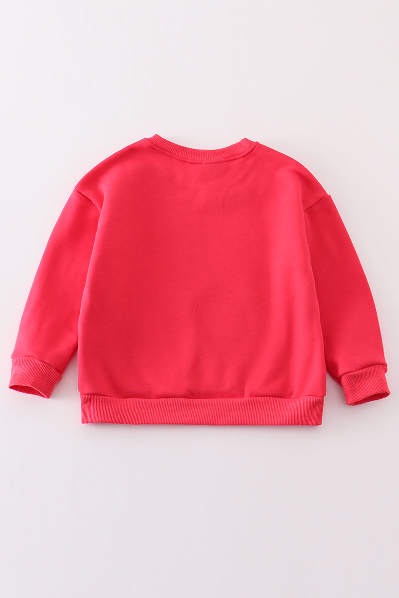 Red Mama&Mini Applique Fleece Mom&Me Sweatshirt