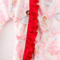 Red Nutcracker Print Ruffle Zip Girl Romper