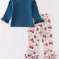 Navy Farm French Knot Girl Set