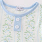 Blue Botanical Print Girl Dress