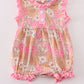 Retro Floral Ruffle Girl Bubble