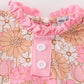Retro Floral Ruffle Girl Bubble