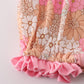 Retro Floral Ruffle Girl Bubble