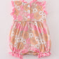 Retro Floral Ruffle Girl Bubble