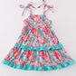 Tropical Bloom Print Mom & Me Dress