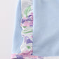 Purple Hydragena Print Smocked Girl Set