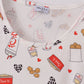Red The Lord's Chicken Print Mom Dress