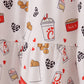 Red The Lord's Chicken Print Mom Dress