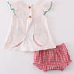 Strawberries Applique Girl Bloomers Set