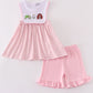 Pink Farm Embroidery Girl Set