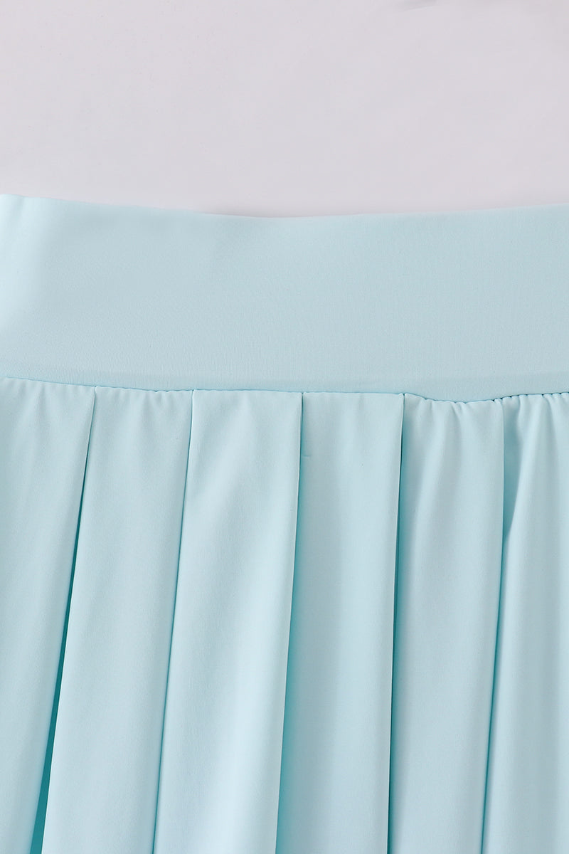 Blue Pleats Active Skorts