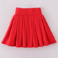 Red Pleats Active Skorts