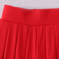 Red Pleats Active Skorts