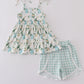 Green Floral Print Set