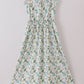 Green Floral Print Dress Adult
