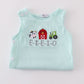 Blue Farm Embroidery Bloomer Set
