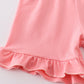 Pink Baseball Print Girl Set