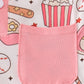 Pink Baseball Print Girl Skort Set