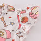Pink Baseball Print Girl Dress