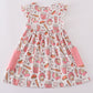 Pink Baseball Print Girl Dress