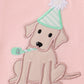 Pink Puppy Birthday Applique Girl Set