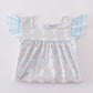Plaid Floral Bow Print Girl Dress