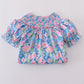 Blue Blossom Charm Smocked Girl Set