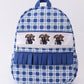 Blue Kentucky Wildcats Embroidery Girl Schoolbag