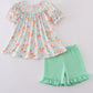 Green Springtime Bloom Smocked Girl Set