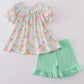 Green Springtime Bloom Smocked Girl Set