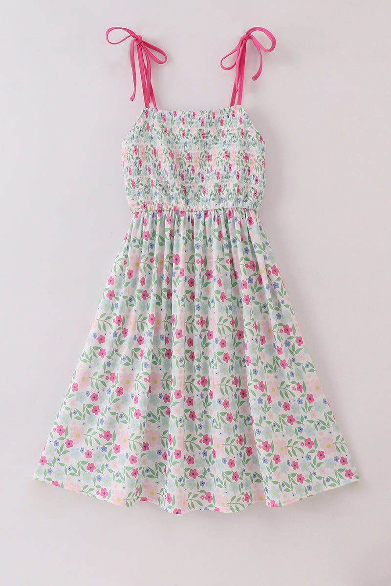 Meadow Delight Smocked Mom Dress