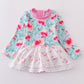 Blushing Rose Garden Print Girl One-Piece Leotard