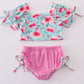 Blushing Rose Garden Print Girl 2Pc Swimsuit