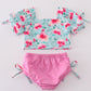 Blushing Rose Garden Print Girl 2Pc Swimsuit
