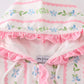 Pink Floral Print Girl Ruffle Hoodie Dress