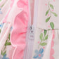 Pink Floral Print Girl Ruffle Hoodie Dress