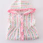 Pink Floral Print Girl Ruffle Hoodie Dress