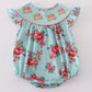 Rosebud Bliss Print Smocked Girl Bubble